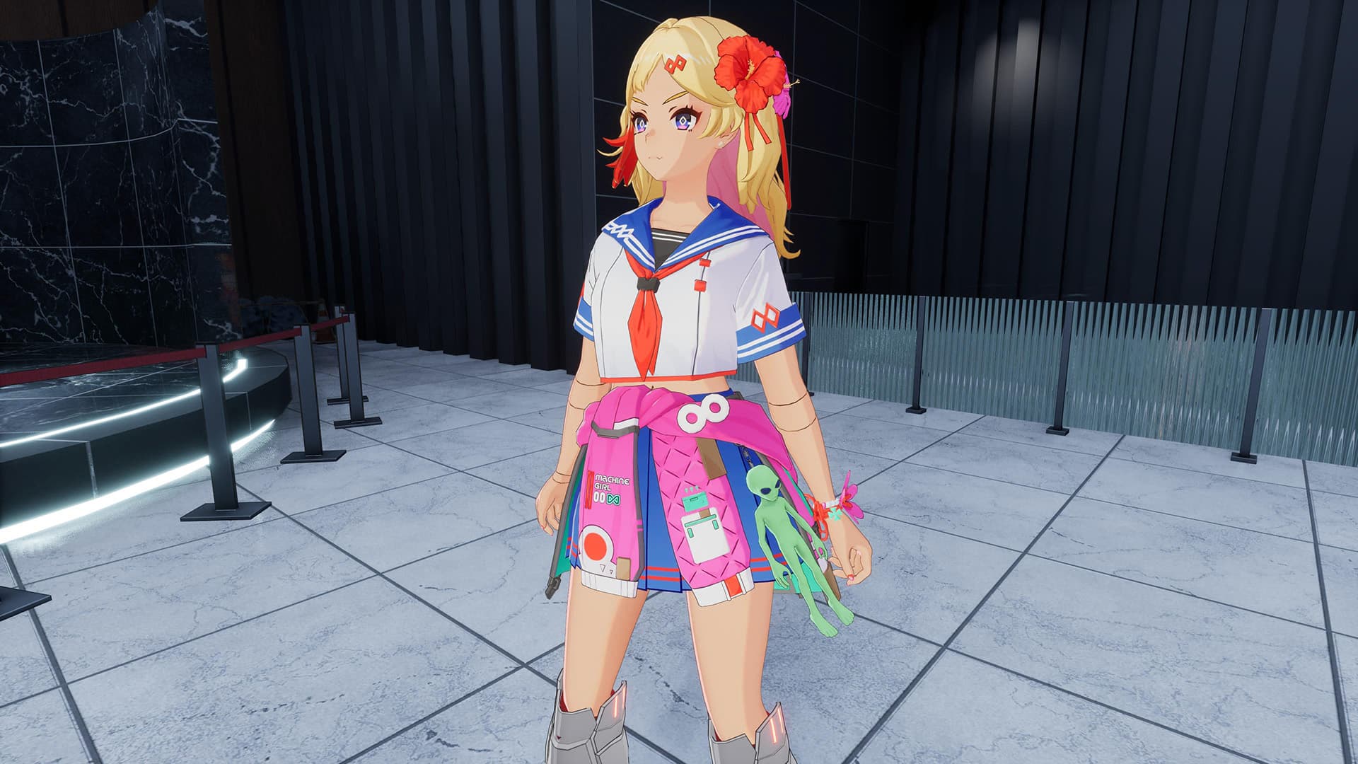 Full Metal Schoolgirl: Accessory - "Grey Alien" in 2 Color Varieties screenshot 3